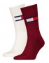 TOMMY HILFIGER 701228222-006, Κάλτσες Unisex TH UNI TJ SOCK 2pcs FLAG, ΜΠΡΟΝΤΟ-ΑΣΠΡΟ